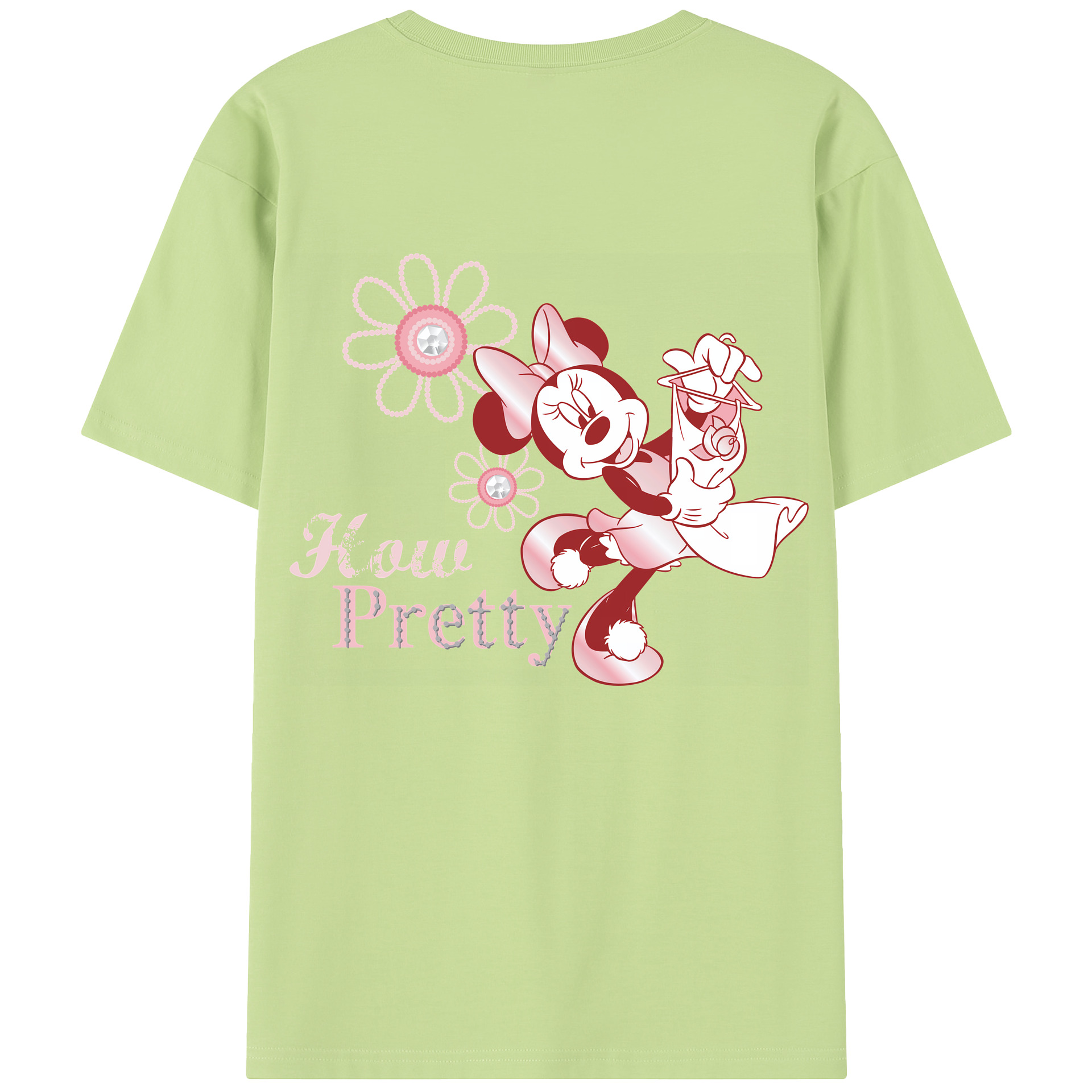 （画像用） ミッキーマウス Mickey Mouse 綿100％半袖Tシャツ（背面プリント）